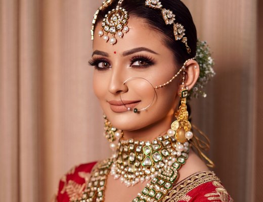 Traditional bridal makeup by Guru Makeup Art India